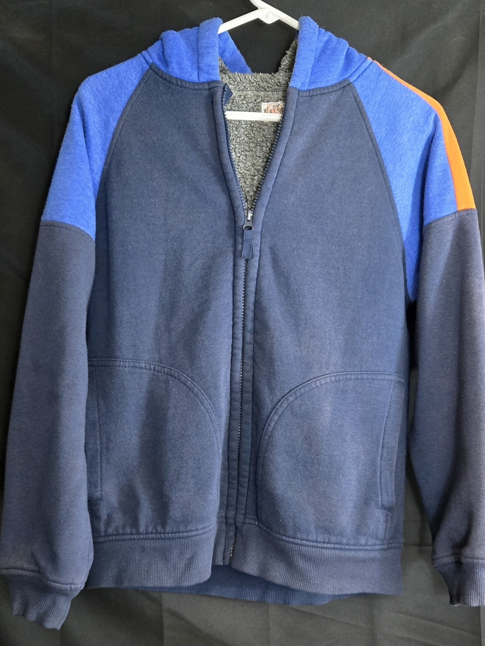 Wonder Nation Kids Navy & Royal Blue Zip-Up Hoodie Jacket #611